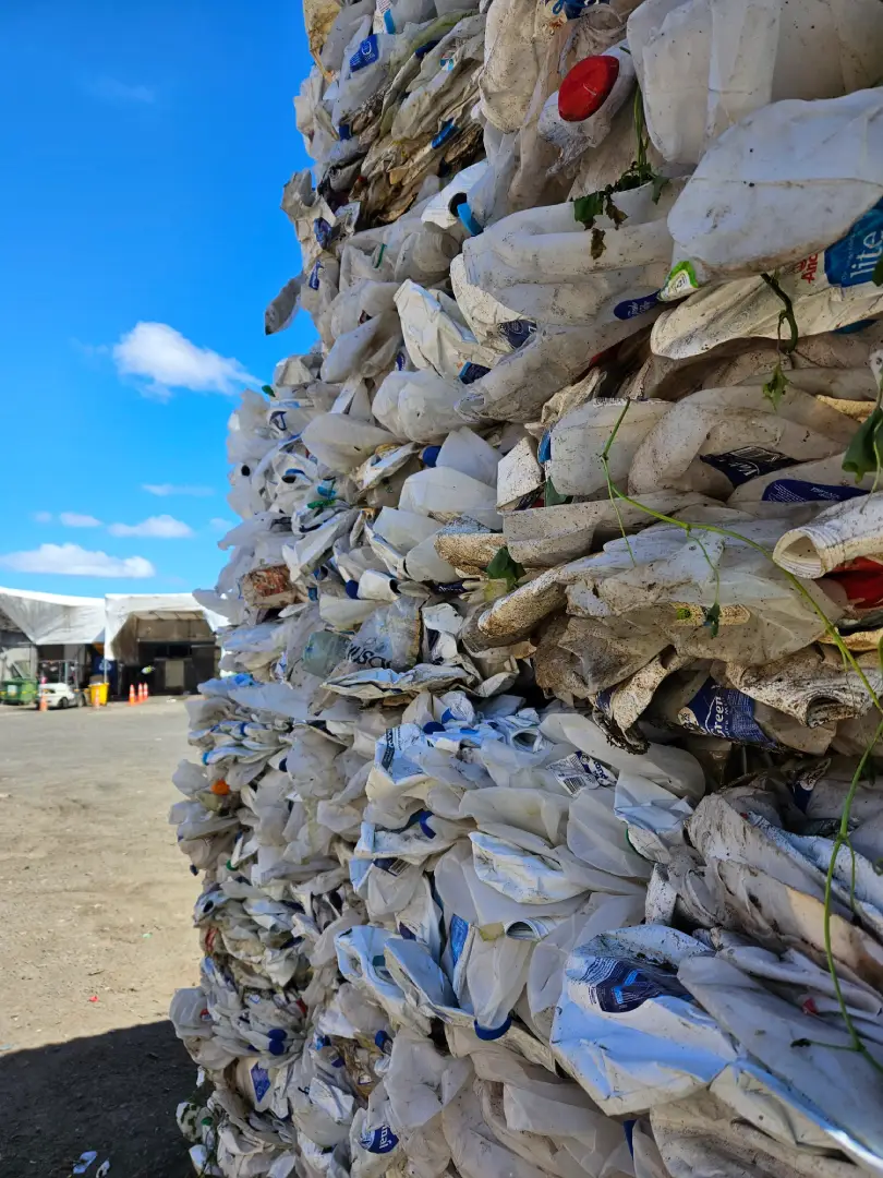 Compressed Milk Jugs | Rubbish Direct